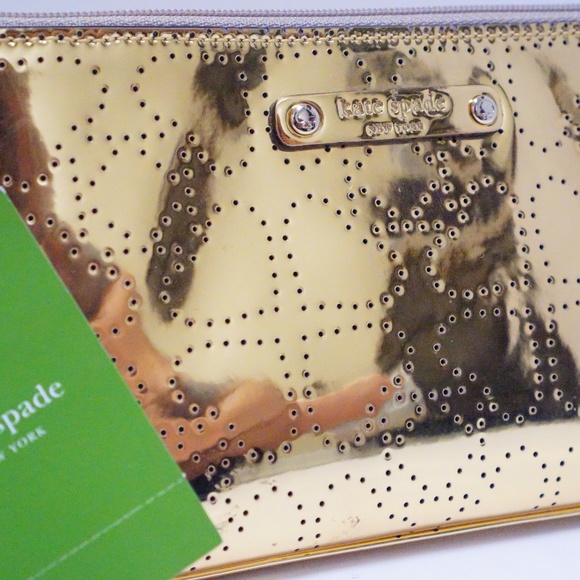 Kate Spade Gold Clutch NWT - Picture 2 of 4
